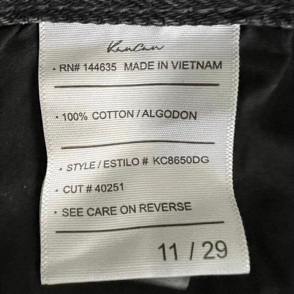 Kancan 90’s Boyfriend Jeans Women’s Sz 11/29 Black Distressed Baggy Button Fly - Picture 10 of 13